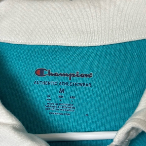 Champion Men's Powerblend Rugby Polo Short Sleeve Tee Shirt Size Medium NWT! - Picture 4 of 7